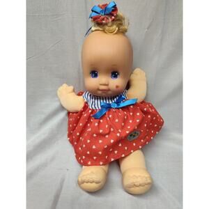 Vintage Magic Nursery Baby Doll Patriotic Red White Blue Stars Stripes Dress Hug